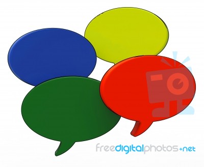 Blank Speech Balloon Shows Copy Space For Thought Chat Or Idea Stock Image