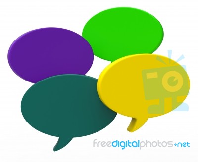 Blank Speech Balloon Shows Copyspace For Thought Chat Or Idea Stock Image