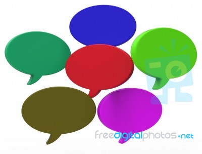 Blank Speech Balloon Shows Copyspace For Thought Chat Or Idea Stock Image