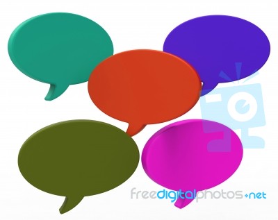 Blank Speech Balloon Shows Copyspace For Thought Chat Or Idea Stock Image