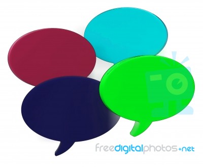 Blank Speech Balloons Shows Copy Space For Thought Chat Or Idea Stock Image