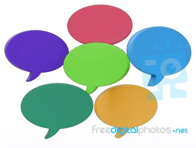 Blank Speech Balloons Shows Copy Space For Thought Chat Or Idea Stock Image