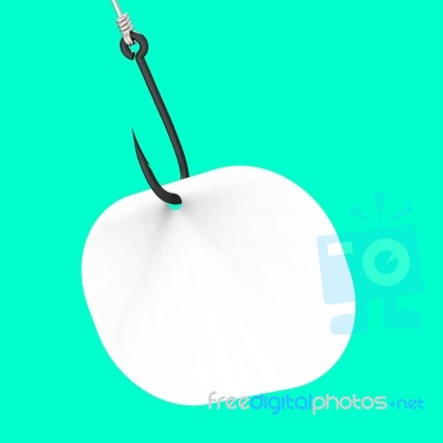 Blank Tag On Hook Shows White Copy Space Copyspace Stock Image