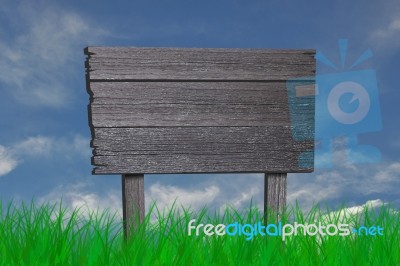 Blank Wooden Sign Stock Image