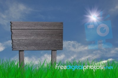 Blank Wooden Sign Stock Image