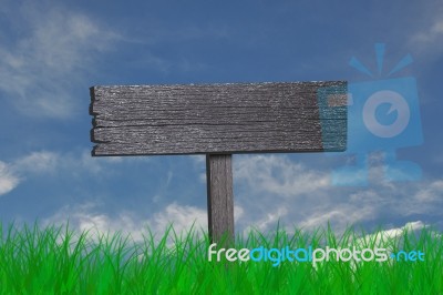 Blank Wooden Sign Stock Image