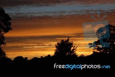 Blazing Sky Stock Photo