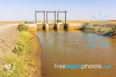 Ble Nile River Canal Stock Photo