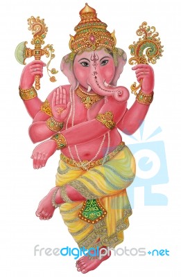 Blessing Lord Ganesha Stock Photo