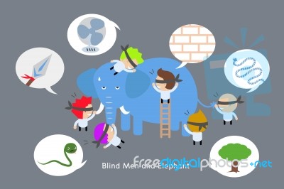 Blind Men And Elephant Stock Image