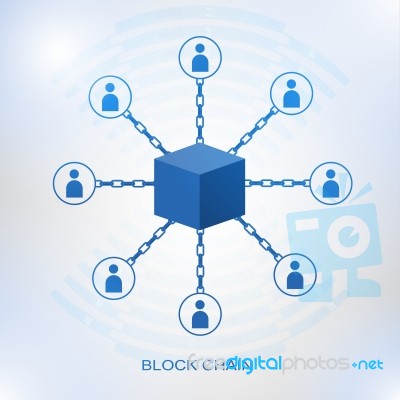 Blockchain Technology Concept Stock Image