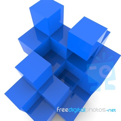 Blocks Design Shows Building Activity And Abstract Stock Image