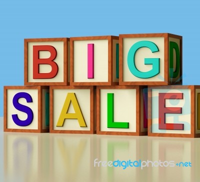 Blocks With Big Sale Text Stock Image