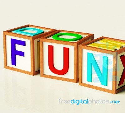 Blocks With Fun Text Stock Image