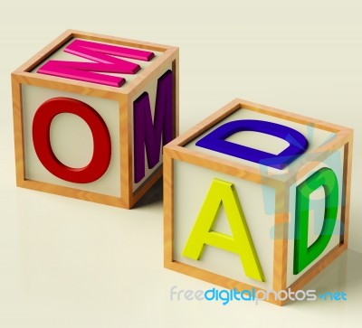 Blocks With M0m And Dad Text Stock Image