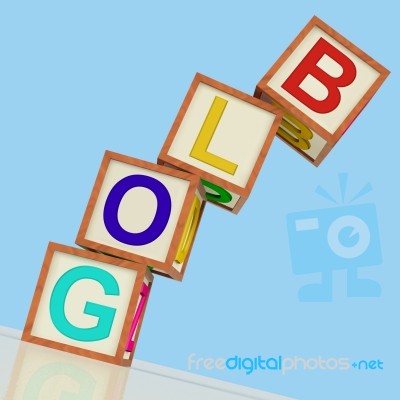 Blog Blocks Show Blogger Internet And Niche Stock Image