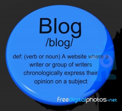 Blog Definition Button Stock Image