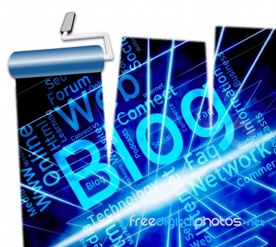 Blog Site Represents Www Weblog And Website Stock Image