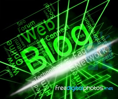 Blog Site Represents Www Weblog And Websites Stock Image