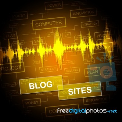 Blog Sites Indicates World Wide Web And Blogger Stock Image