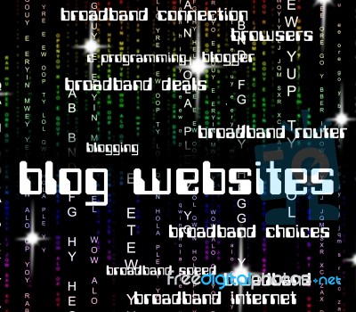 Blog Websites Indicates Weblog Text And Blogging Stock Image