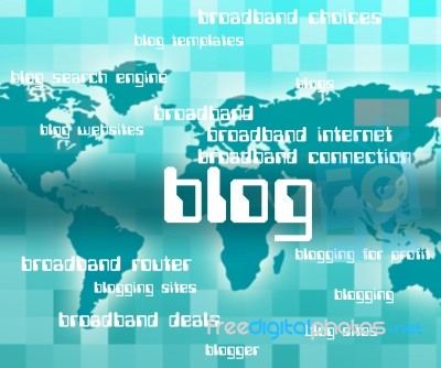 Blog Word Indicates Blogger Weblog And Blogging Stock Image