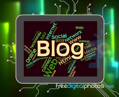 Blog Word Indicates Websites Internet And Blogging Stock Image