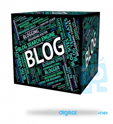 Blog Word Means Words Blogger And Blogging Stock Image