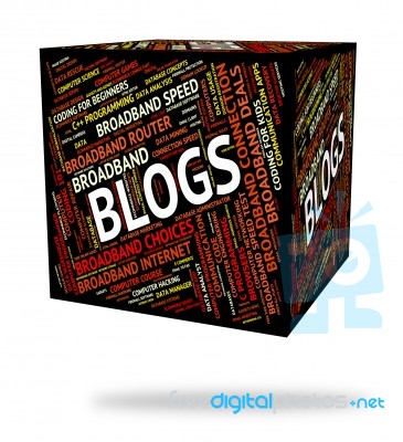 Blogs Word Indicates Website Blogger And Websites Stock Image