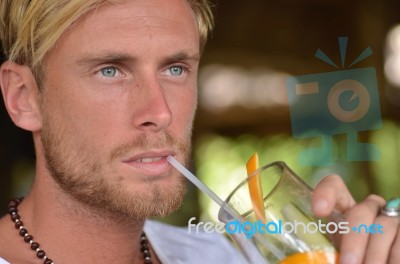 Blond Man Stock Photo