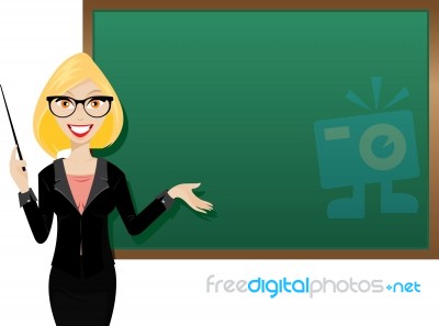 Blond Teacher Stock Image