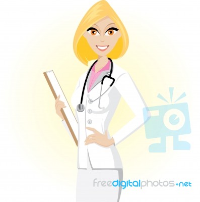 Blonde Doctor Stock Image