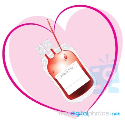 Blood Bag Use For Transfusions To Patients Stock Image