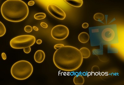 Blood Cells with brown Stock Image