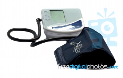 Blood Pressure Monitor Stock Photo