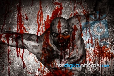 Bloody Monster,3d Rendering Stock Image