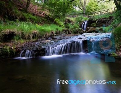 Blow Gill Waterfall - Hawnby Moor Waterfall Stock Photo