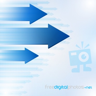 Blue Abstract Arrows Background,  Illustration Stock Image