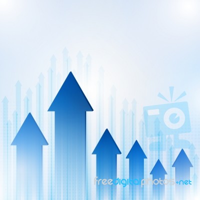 Blue Abstract Arrows Background,  Illustration Stock Image