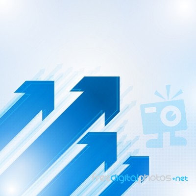 Blue Abstract Arrows Background,  Illustration Stock Image