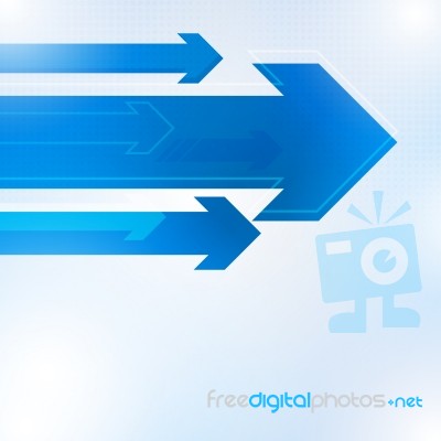 Blue Abstract Arrows Background,  Illustration Stock Image