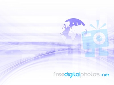 Blue Abstract Background Design Stock Image