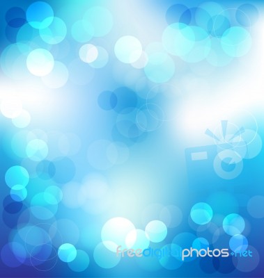 Blue Abstract Background With Bokeh Lights Stock Image