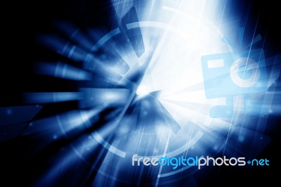 Blue Abstract Futuristic Background Stock Image