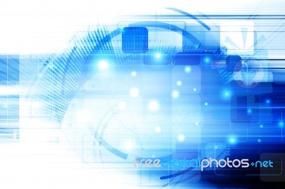 Blue Abstract Futuristic Background Stock Image