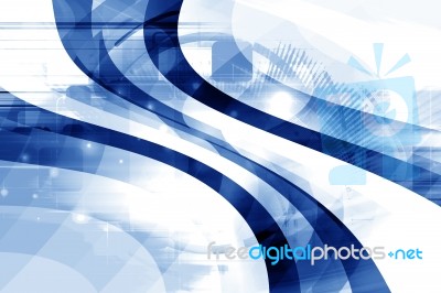 Blue Abstract Futuristic Background Stock Image