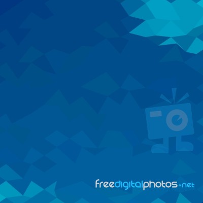 Blue Abstract Low Polygon Background Stock Image