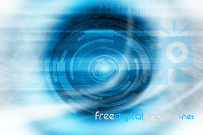 Blue Abstract Technology Background Stock Image