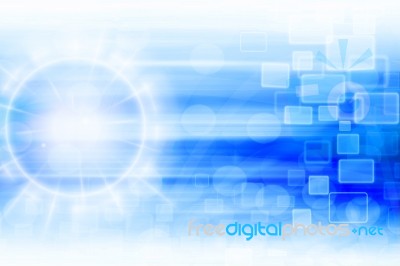 Blue Abstract Technology Background Stock Image