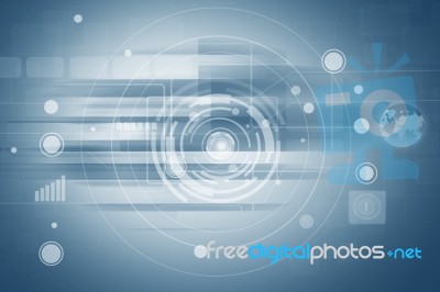 Blue Abstract Technology Background Stock Image